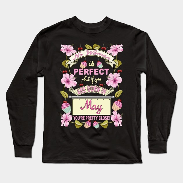 May Woman Long Sleeve T-Shirt by Designoholic